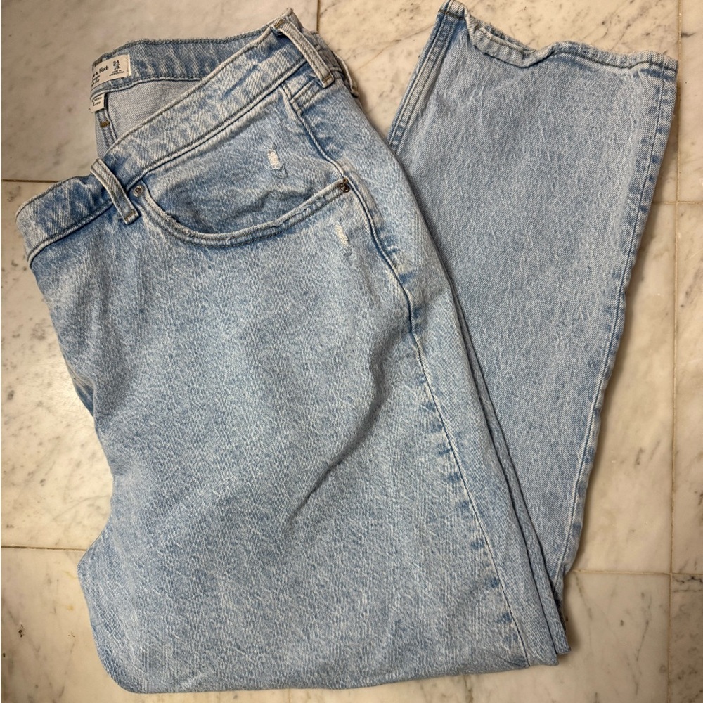 Abercrombie & Fitch Light Blue Straight Leg Jeans